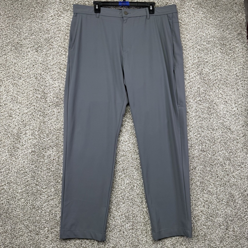 Hurley Performance Pants Men's Size 38x32 Gray 4‎ Way Stretch Golf Chino Casual
